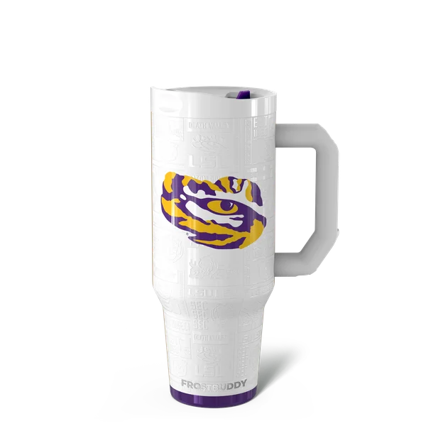 Thicc Buddy 40oz, LSU Tigers, Legacy — thicc40-lsu3dwhite-one