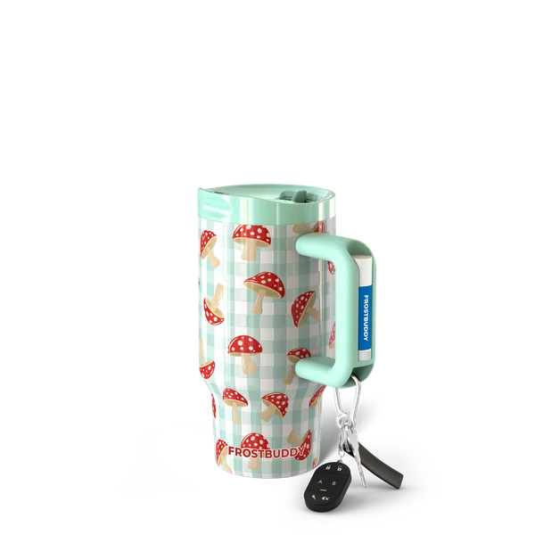 Mug Buddy 16oz, Gingham Mushroom